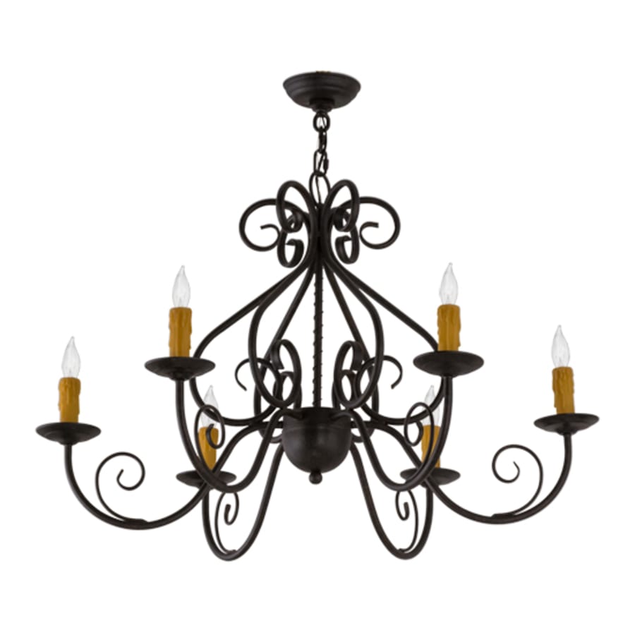 Meyda Tiffany Jenna 6 Light 36" Wide Taper Candle Style Chandelier