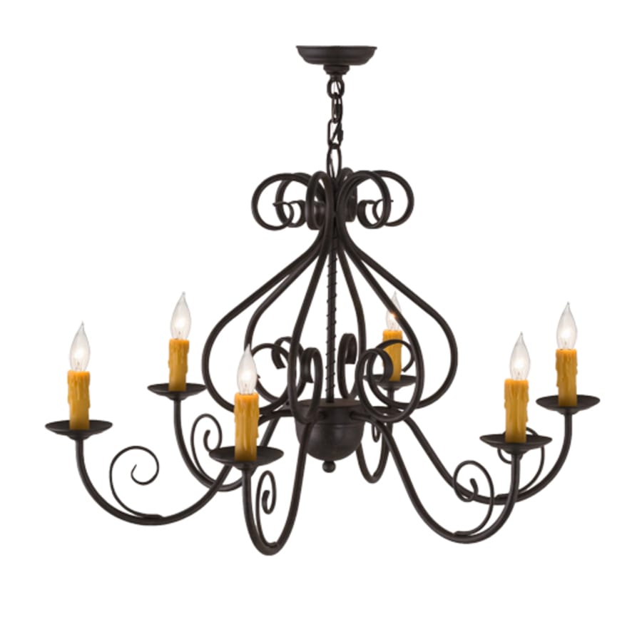 Meyda Tiffany Jenna 6 Light 36" Wide Taper Candle Style Chandelier