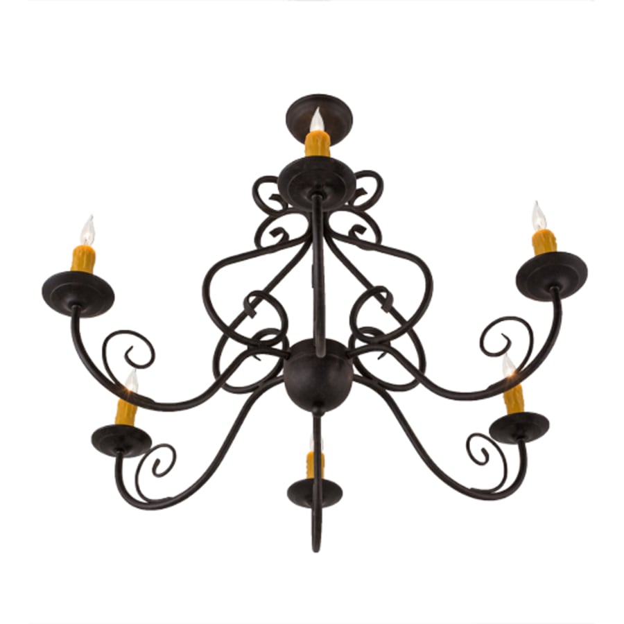 Meyda Tiffany Jenna 6 Light 36" Wide Taper Candle Style Chandelier