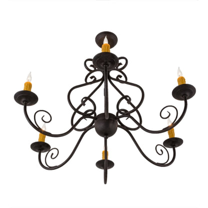 Meyda Tiffany Jenna 6 Light 36" Wide Taper Candle Style Chandelier