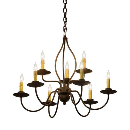 Meyda Tiffany Earl 9 Light 28" Wide Taper Candle Style Chandelier