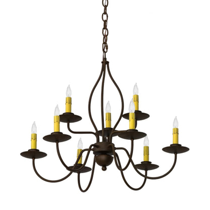 Meyda Tiffany Earl 9 Light 28" Wide Taper Candle Style Chandelier