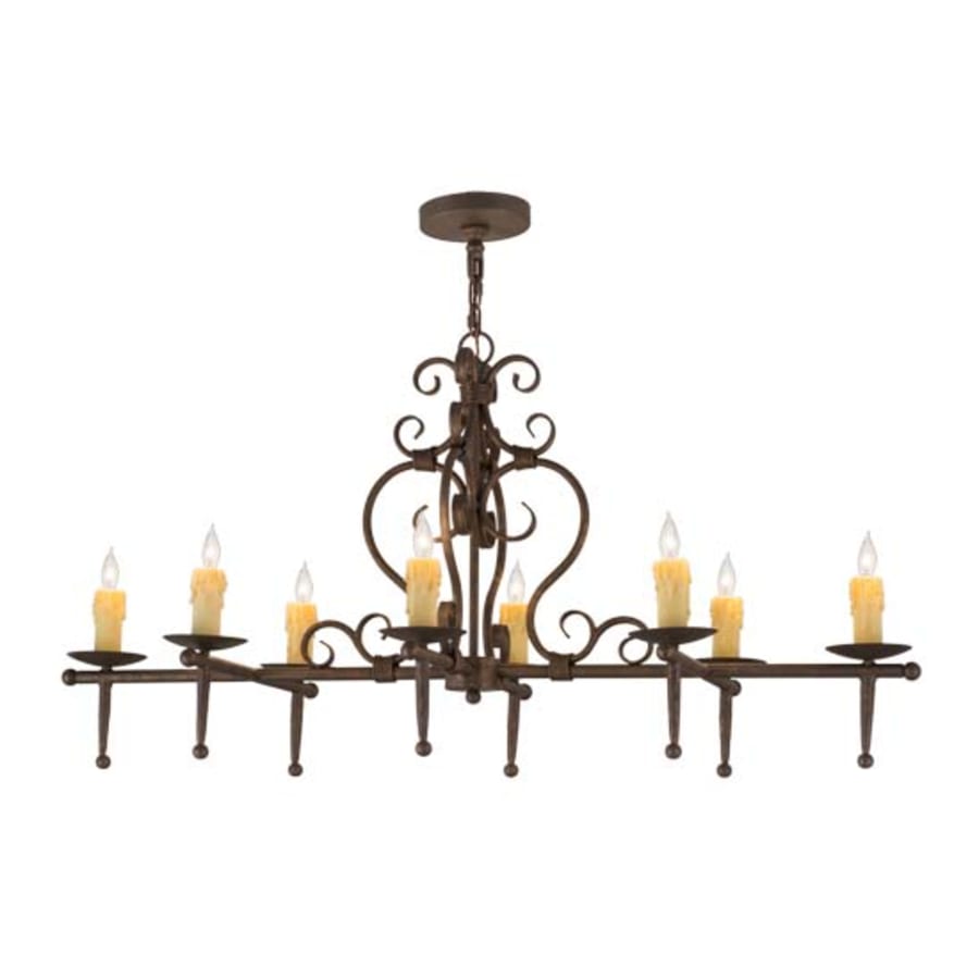 Meyda Tiffany Monica 8 Light 48" Wide Taper Candle Linear Chandelier