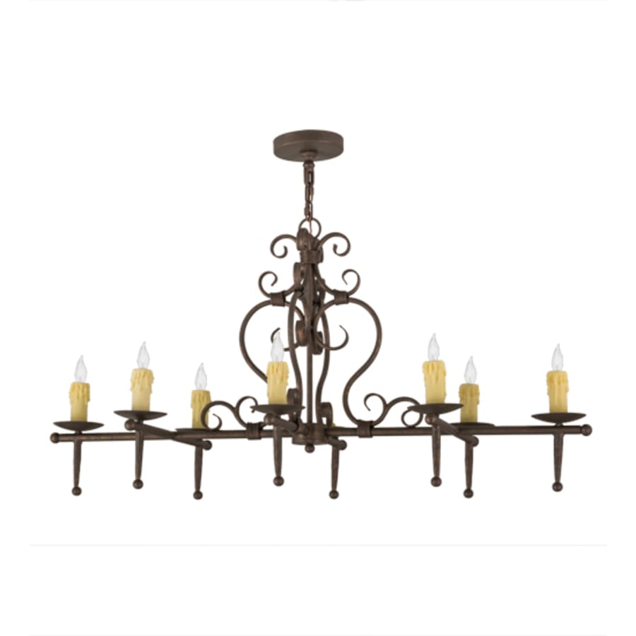 Meyda Tiffany Monica 8 Light 48" Wide Taper Candle Linear Chandelier