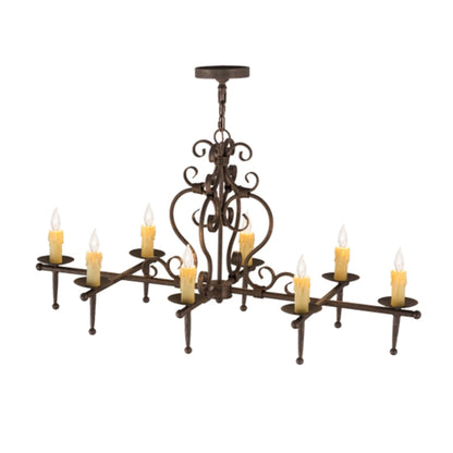 Meyda Tiffany Monica 8 Light 48" Wide Taper Candle Linear Chandelier