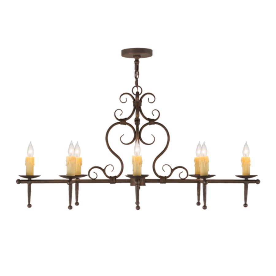 Meyda Tiffany Monica 8 Light 48" Wide Taper Candle Linear Chandelier