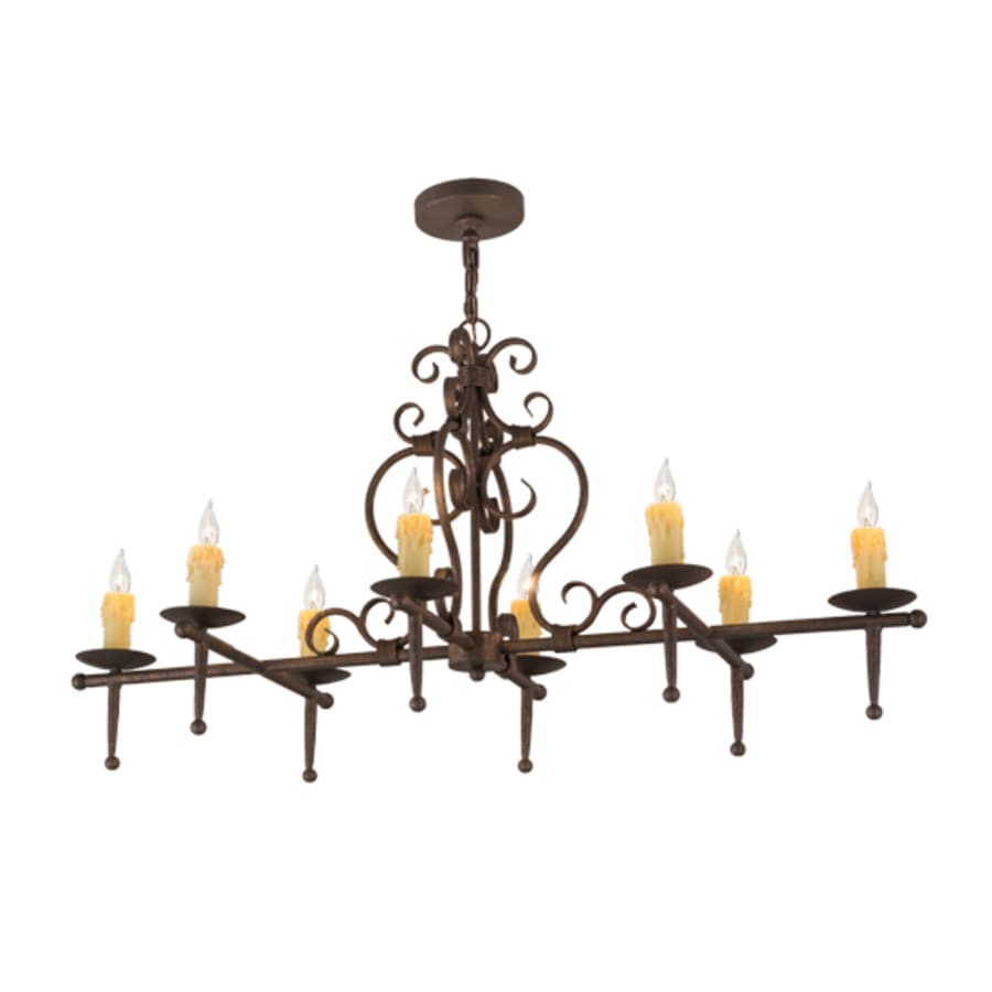 Meyda Tiffany Monica 8 Light 48" Wide Taper Candle Linear Chandelier