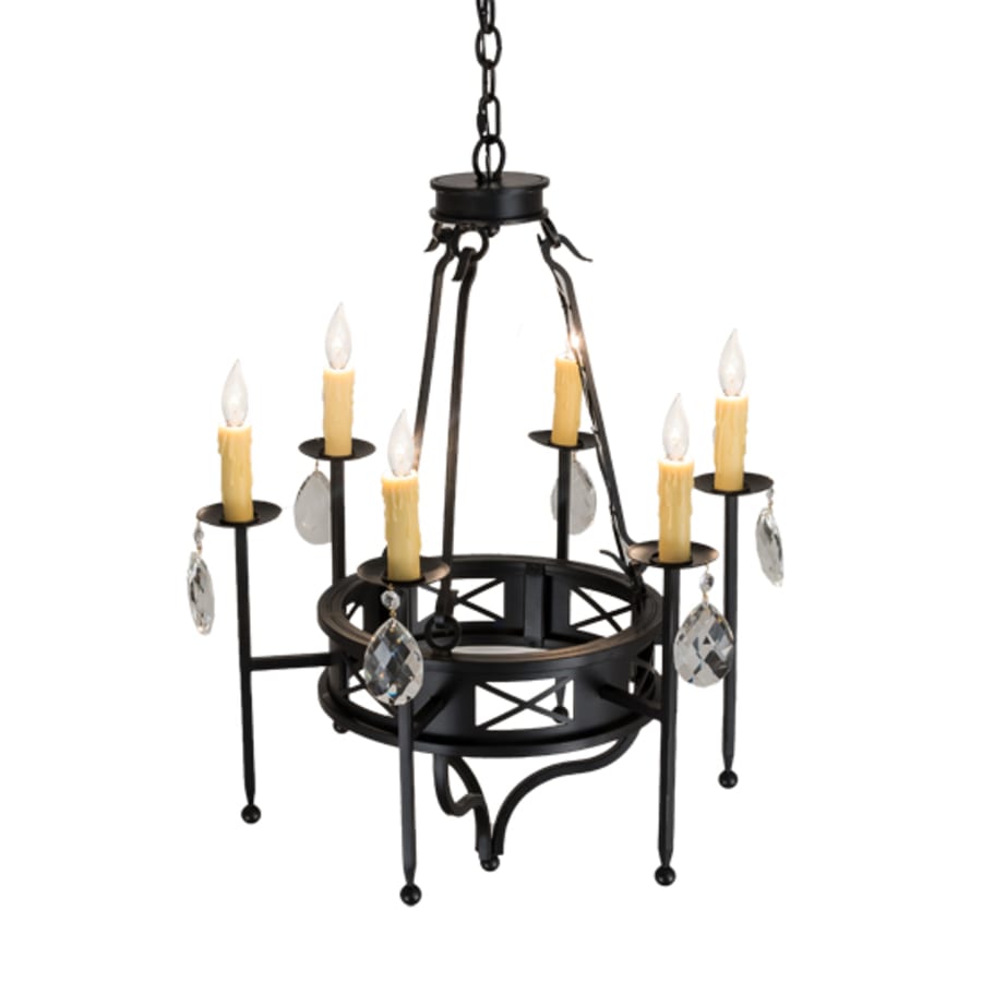 Meyda Tiffany Gina 6 Light 24" Wide Crystal Candle Style Chandelier
