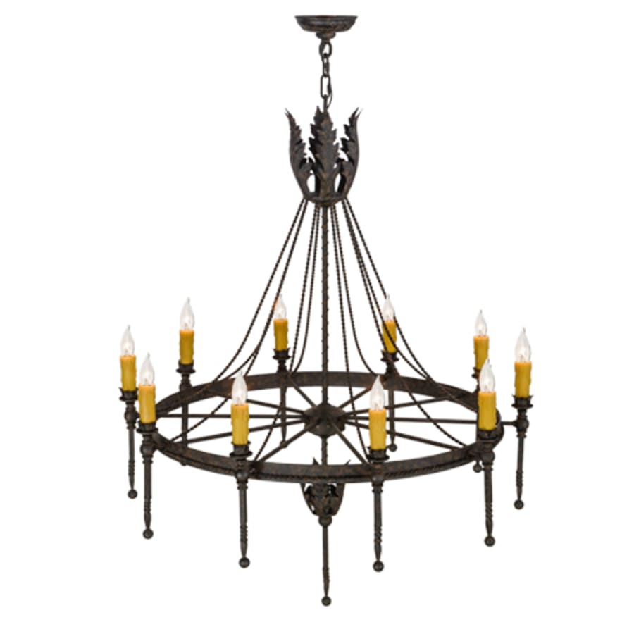 Meyda Tiffany Amaury 10 Light 36" Wide Taper Candle Style Chandelier