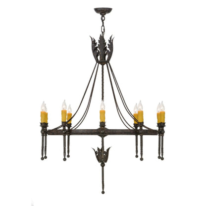 Meyda Tiffany Amaury 10 Light 36" Wide Taper Candle Style Chandelier