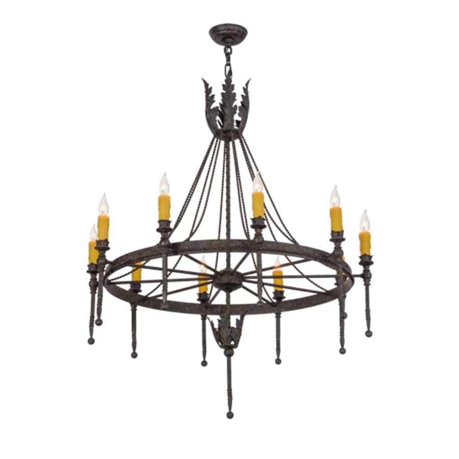 Meyda Tiffany Amaury 10 Light 36" Wide Taper Candle Style Chandelier