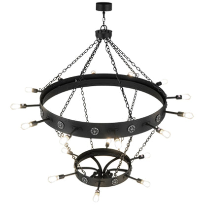 Meyda Tiffany Korset 18 Light 65" Wide Ring Chandelier