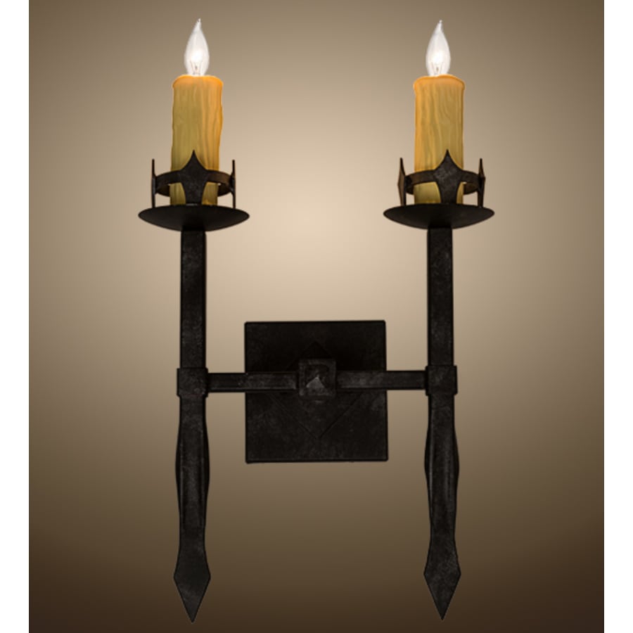 Meyda Tiffany Castilla 2 Light 21" Tall Wall Sconce
