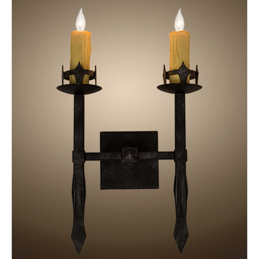 Meyda Tiffany Castilla 2 Light 21" Tall Wall Sconce