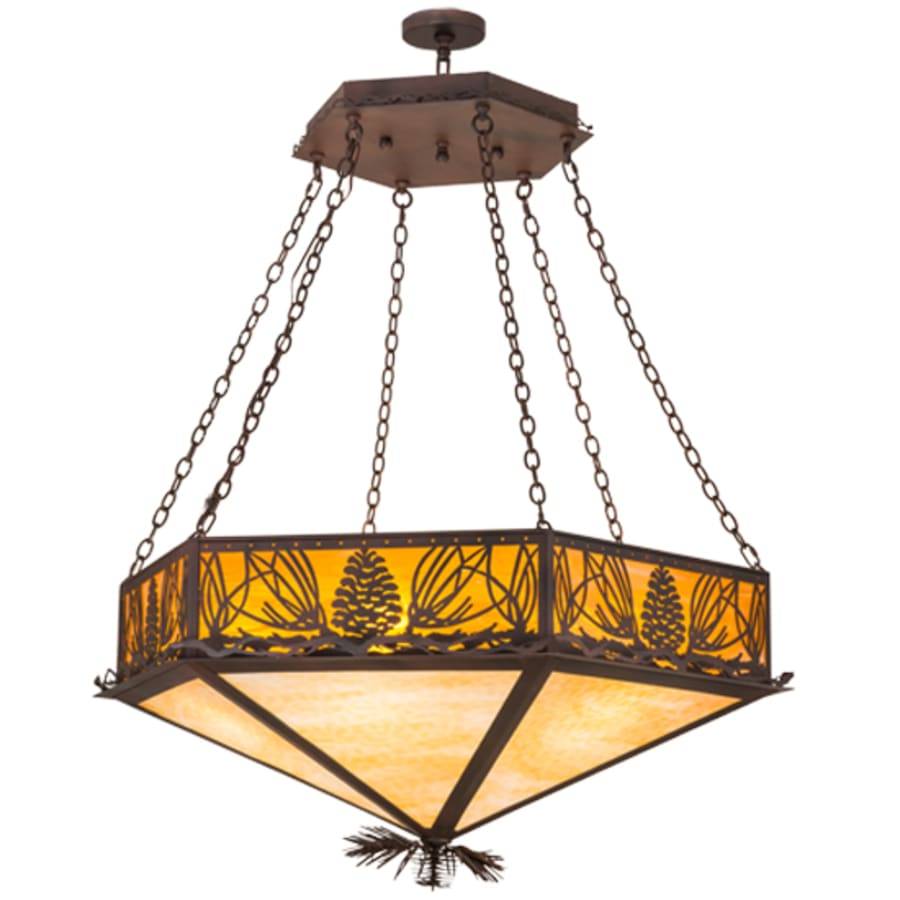 Meyda Tiffany Mountain Pine 6 Light 51" Wide Pendant