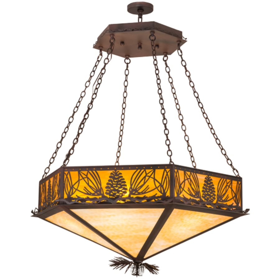Meyda Tiffany Mountain Pine 6 Light 51" Wide Pendant