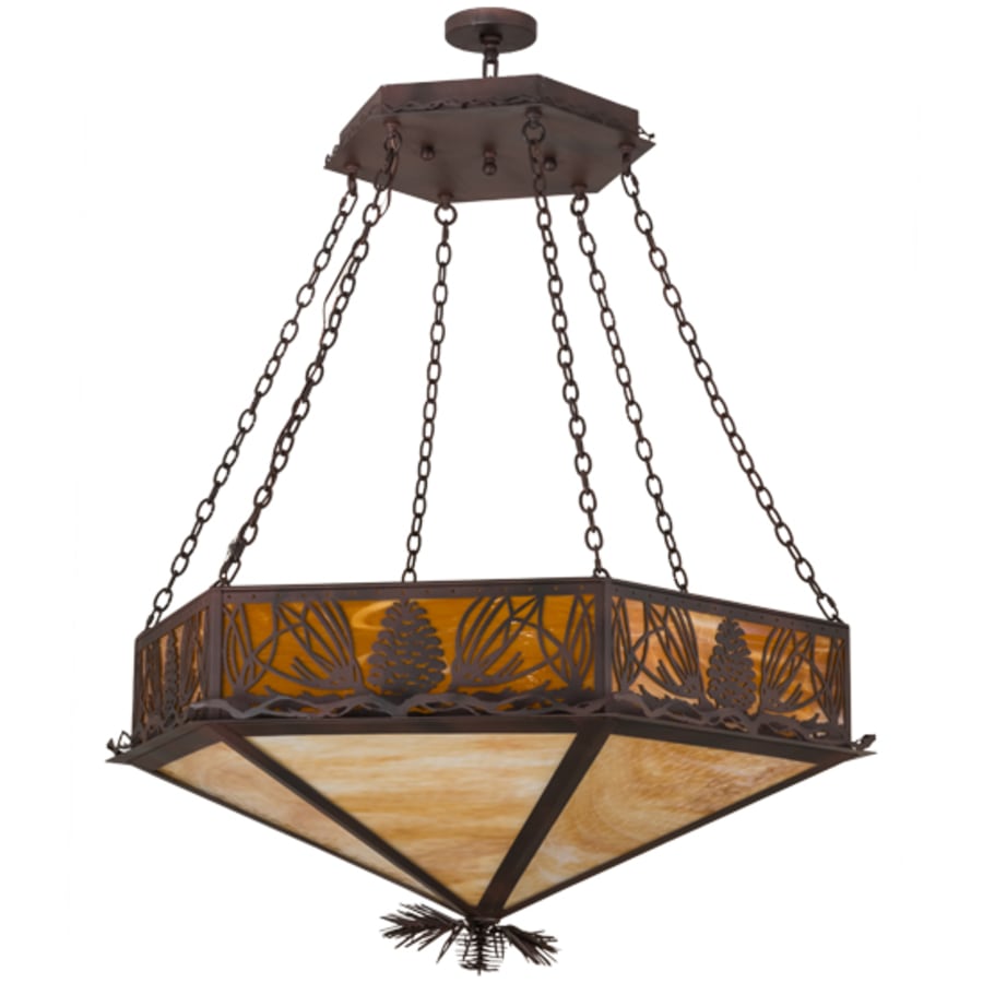Meyda Tiffany Mountain Pine 6 Light 51" Wide Pendant