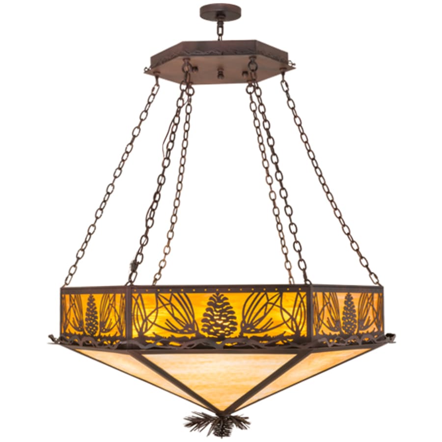 Meyda Tiffany Mountain Pine 6 Light 51" Wide Pendant