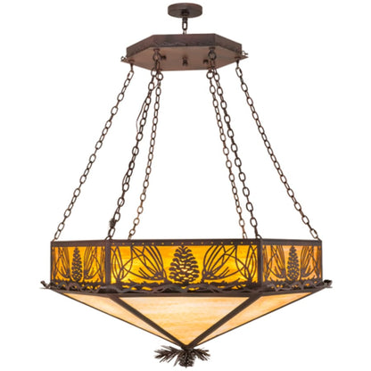 Meyda Tiffany Mountain Pine 6 Light 51" Wide Pendant