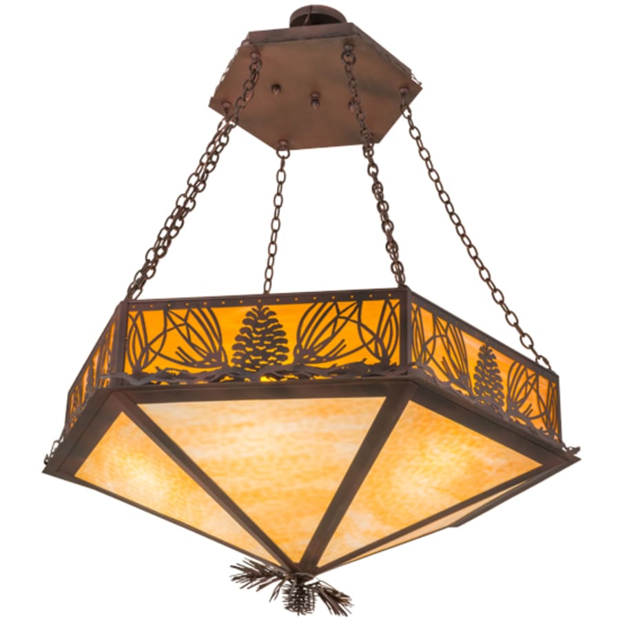 Meyda Tiffany Mountain Pine 6 Light 51" Wide Pendant