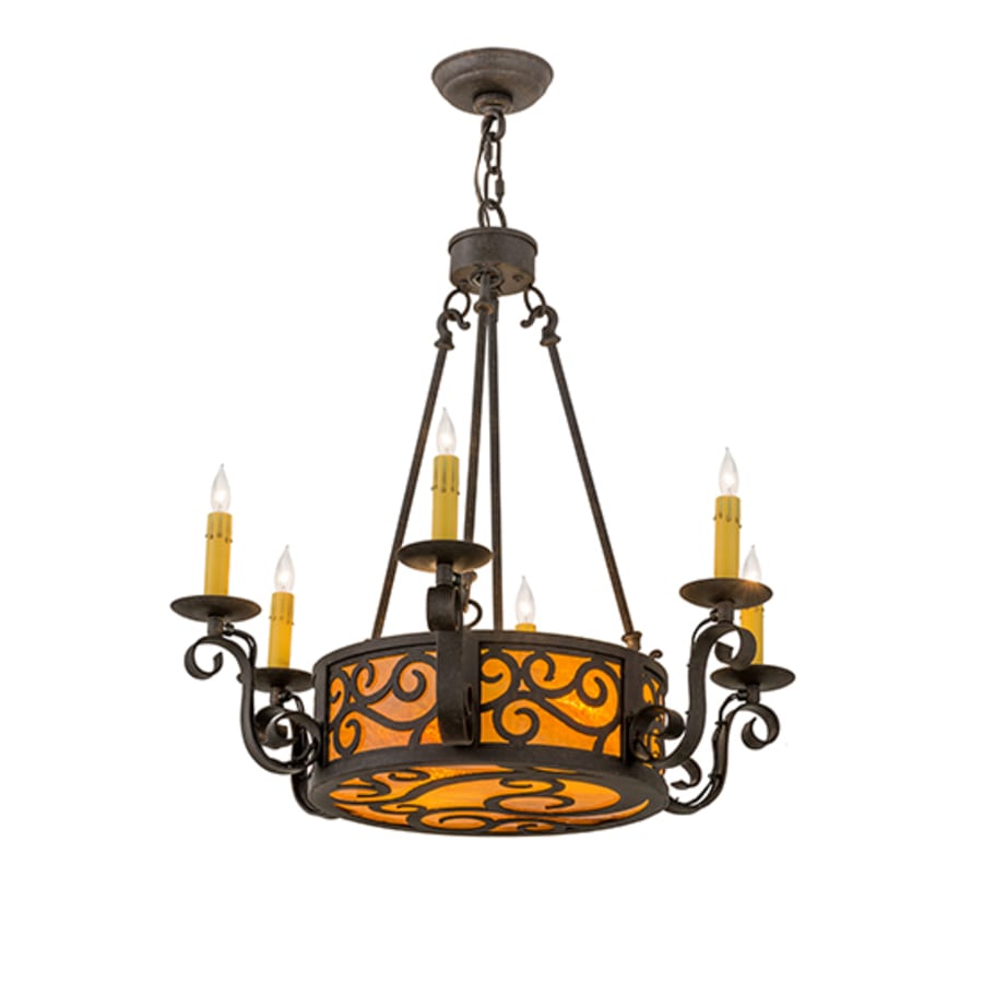 Meyda Tiffany Delano 6 Light 26" Wide Taper Candle Style Chandelier