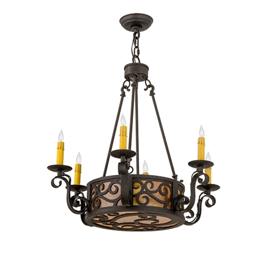 Meyda Tiffany Delano 6 Light 26" Wide Taper Candle Style Chandelier