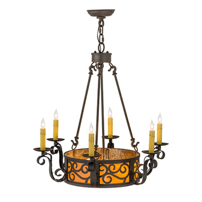 Meyda Tiffany Delano 6 Light 26" Wide Taper Candle Style Chandelier