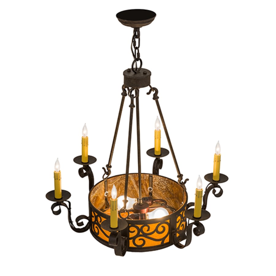 Meyda Tiffany Delano 6 Light 26" Wide Taper Candle Style Chandelier