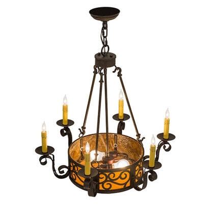 Meyda Tiffany Delano 6 Light 26" Wide Taper Candle Style Chandelier