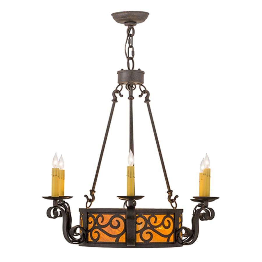 Meyda Tiffany Delano 6 Light 26" Wide Taper Candle Style Chandelier