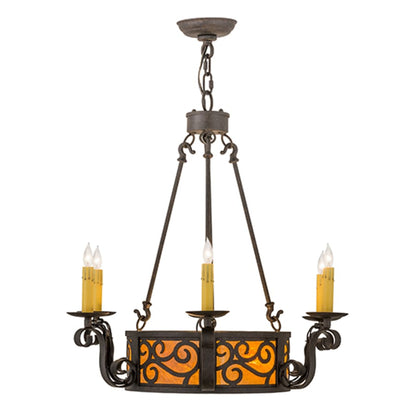 Meyda Tiffany Delano 6 Light 26" Wide Taper Candle Style Chandelier