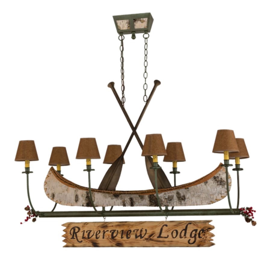 Meyda Tiffany Personalized Canoe 8 Light 52" Wide Linear Chandelier