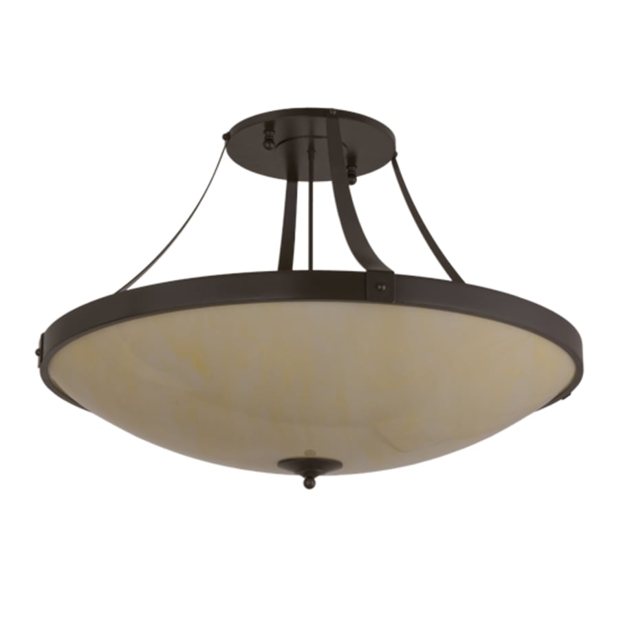 Meyda Tiffany Urban 8 Light 43" Wide Semi-Flush Bowl Ceiling Fixture - Timeless Bronze Finish
