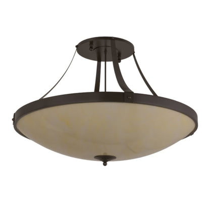 Meyda Tiffany Urban 8 Light 43" Wide Semi-Flush Bowl Ceiling Fixture - Timeless Bronze Finish