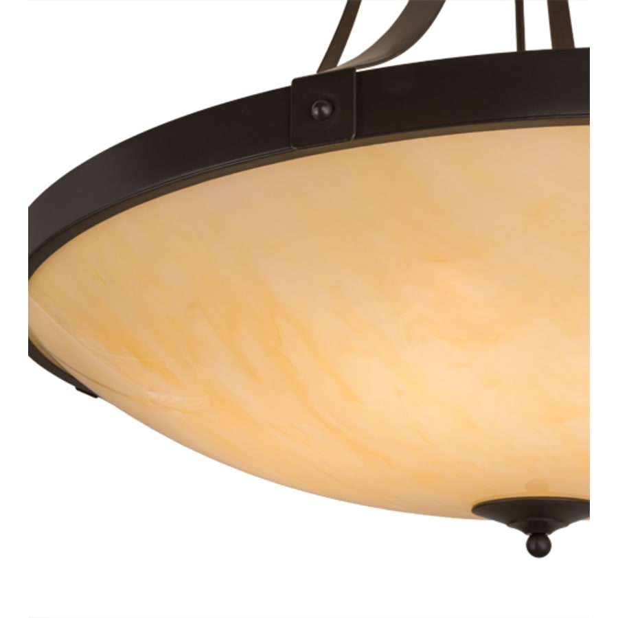 Meyda Tiffany Urban 8 Light 43" Wide Semi-Flush Bowl Ceiling Fixture - Timeless Bronze Finish