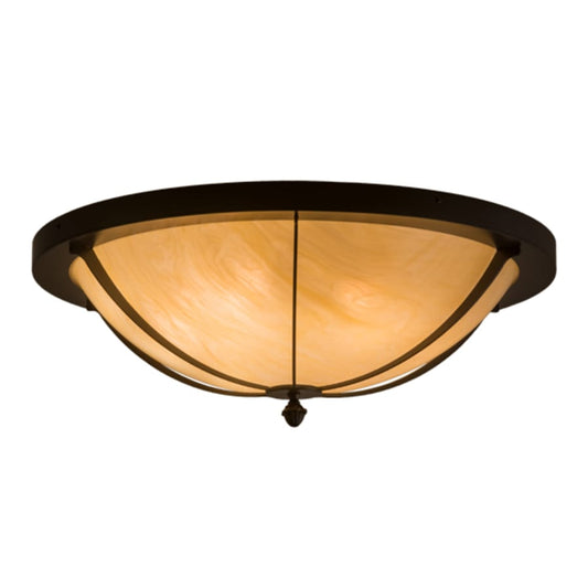 Meyda Tiffany Dominga 6 Light 30" Wide Flush Mount Bowl Ceiling Fixture - Timeless Bronze Finish