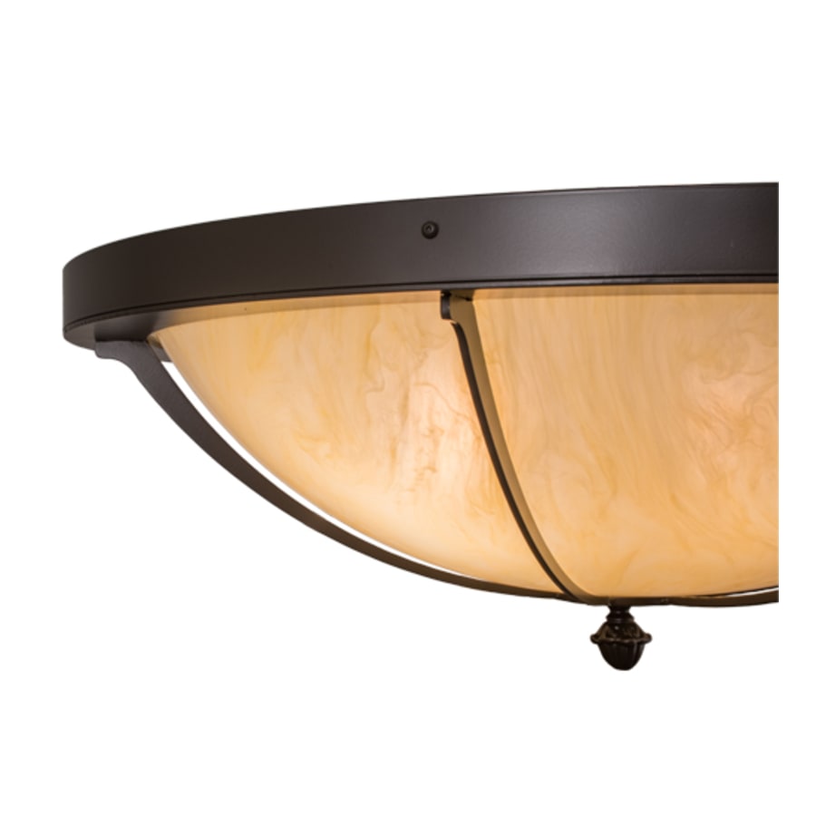 Meyda Tiffany Dominga 6 Light 30" Wide Flush Mount Bowl Ceiling Fixture - Timeless Bronze Finish
