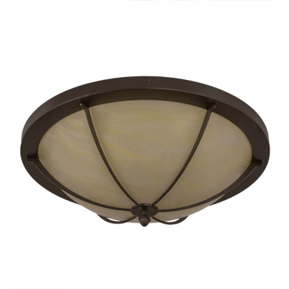 Meyda Tiffany Dominga 6 Light 30" Wide Flush Mount Bowl Ceiling Fixture - Timeless Bronze Finish