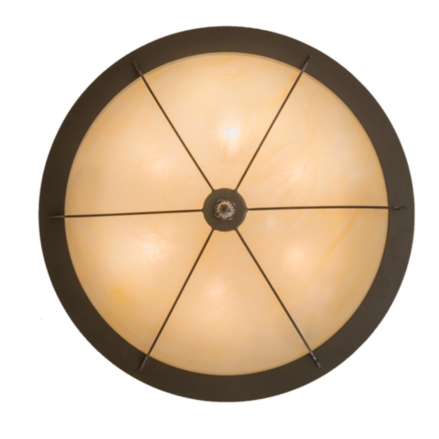 Meyda Tiffany Dominga 6 Light 30" Wide Flush Mount Bowl Ceiling Fixture - Timeless Bronze Finish