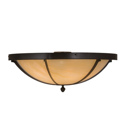 Meyda Tiffany Dominga 6 Light 30" Wide Flush Mount Bowl Ceiling Fixture - Timeless Bronze Finish