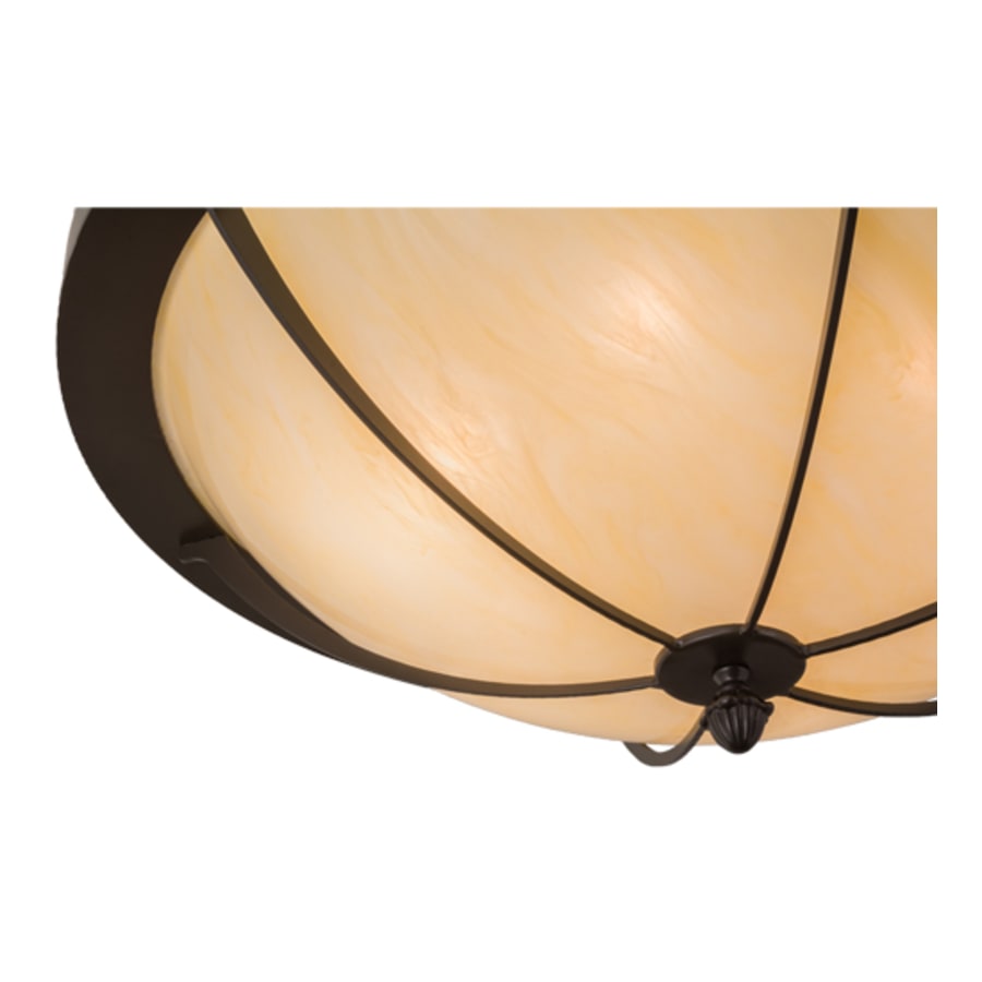 Meyda Tiffany Dominga 6 Light 30" Wide Flush Mount Bowl Ceiling Fixture - Timeless Bronze Finish