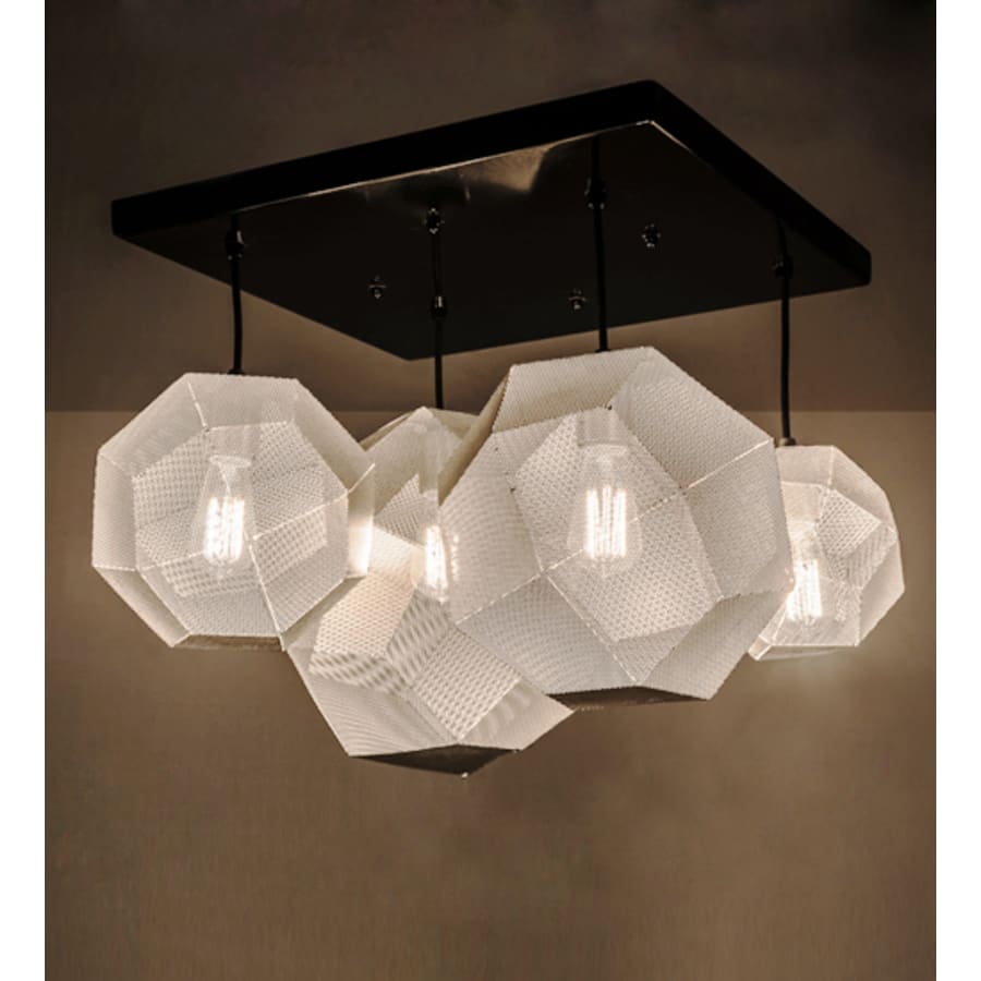 Meyda Tiffany Nidos Struttura 4 Light 30" Wide Abstract Multi Light Pendant