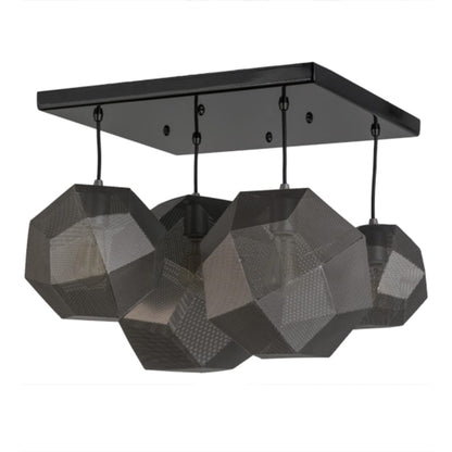 Meyda Tiffany Nidos Struttura 4 Light 30" Wide Abstract Multi Light Pendant