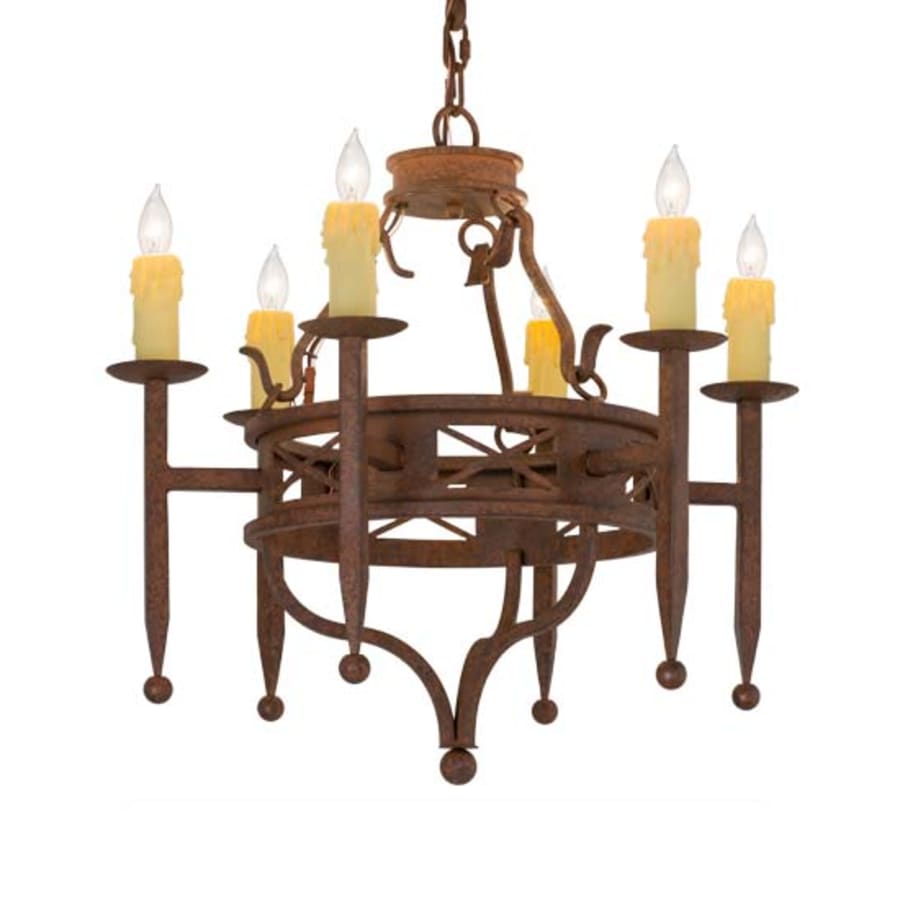 Meyda Tiffany Jasmine 6 Light 24" Wide Taper Candle Style Chandelier