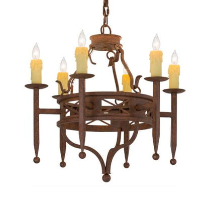 Meyda Tiffany Jasmine 6 Light 24" Wide Taper Candle Style Chandelier