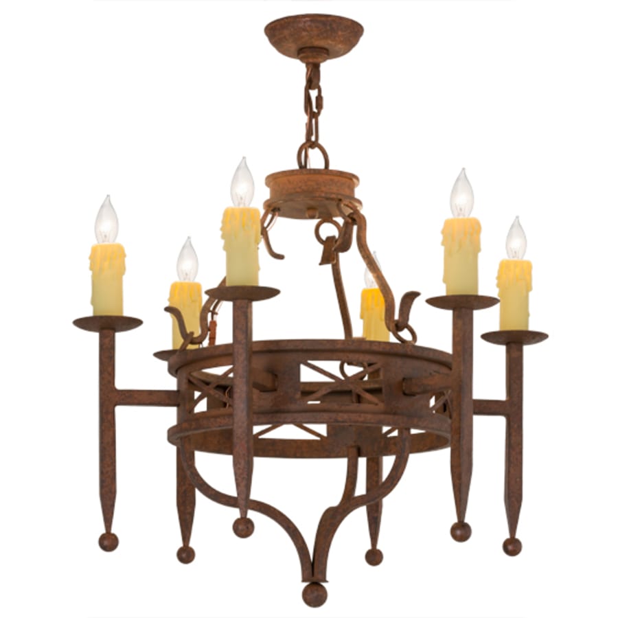 Meyda Tiffany Jasmine 6 Light 24" Wide Taper Candle Style Chandelier