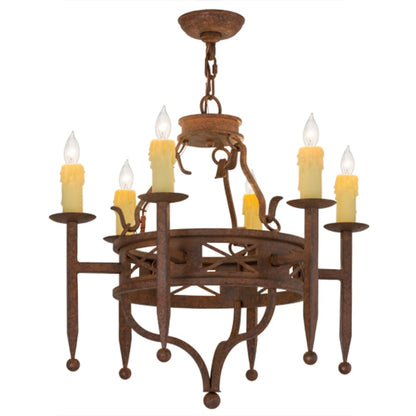 Meyda Tiffany Jasmine 6 Light 24" Wide Taper Candle Style Chandelier