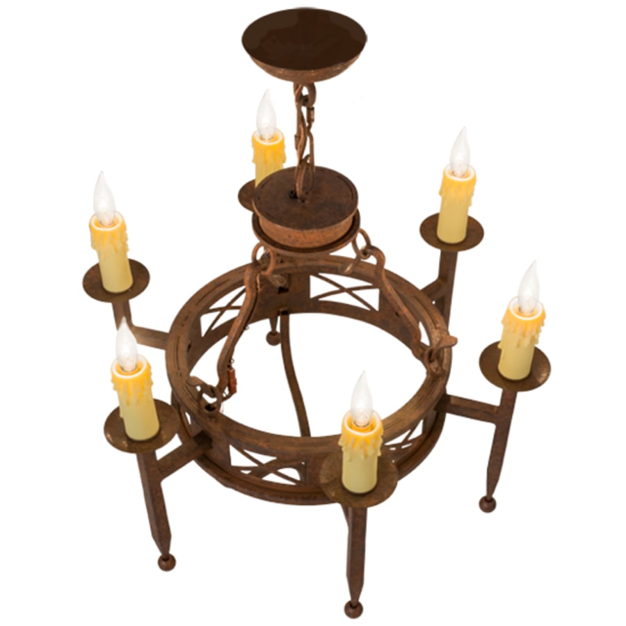 Meyda Tiffany Jasmine 6 Light 24" Wide Taper Candle Style Chandelier