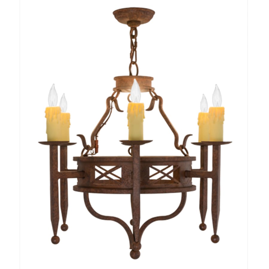 Meyda Tiffany Jasmine 6 Light 24" Wide Taper Candle Style Chandelier