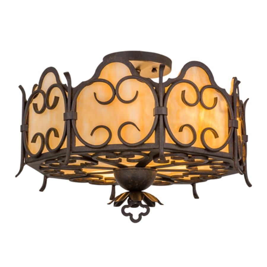 Meyda Tiffany Radha 3 Light 16" Wide Semi-Flush Drum Ceiling Fixture